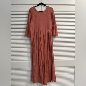 Free People Shiloh Jumpsuit. Dusty Rose. Size L. Low Back with Button Detail.